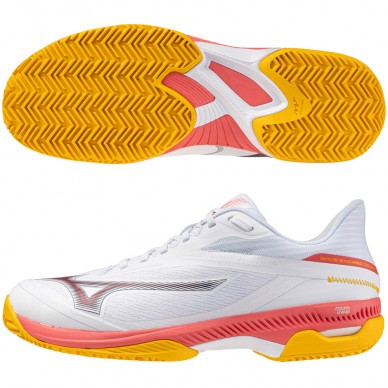 Scarpe Mizuno Wave Exceed Court CC white calypso coral 2025