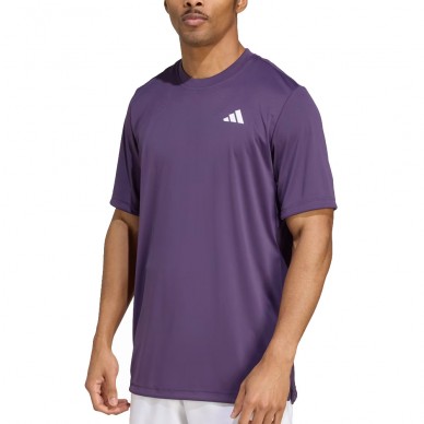 Maglietta Adidas Club viola logo bianco