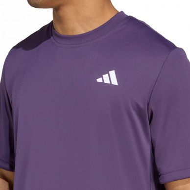 Maglietta Adidas Club viola logo bianco