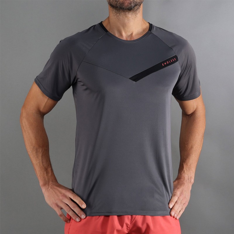 Maglietta Endless Tracer grigio titanio