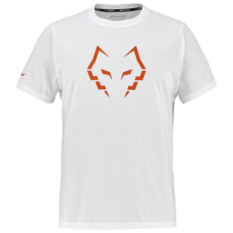 Maglietta Babolat Cotton Tee Lebrón bianca