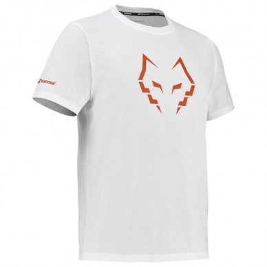 Maglietta Babolat Cotton Tee Lebrón bianca