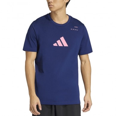 Maglietta Adidas M Padel Cat blu navy