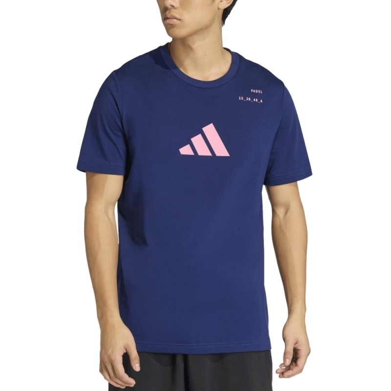 Maglietta Adidas M Padel Cat blu navy