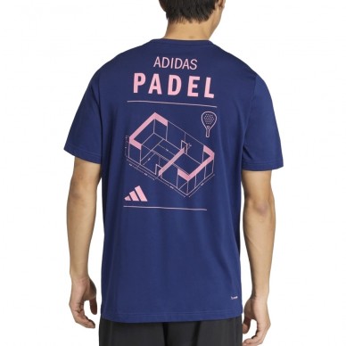 Maglietta Adidas M Padel Cat blu navy