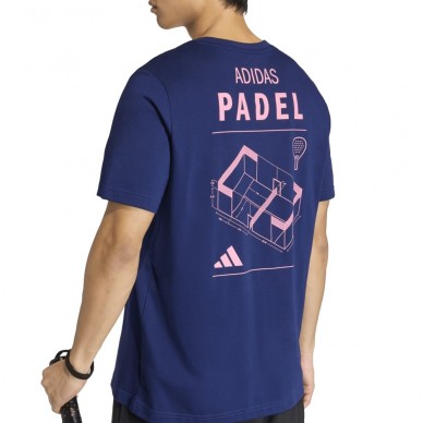 Maglietta Adidas M Padel Cat blu navy