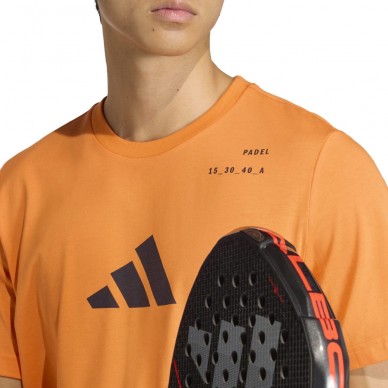 Maglietta Adidas M Padel Cat arancione