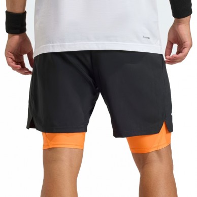 Pantaloncini Adidas Club 2IN1 nero arancione