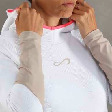 Felpa Endless Breath Line bianco delave