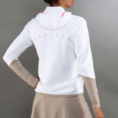 Felpa Endless Breath Line bianco delave