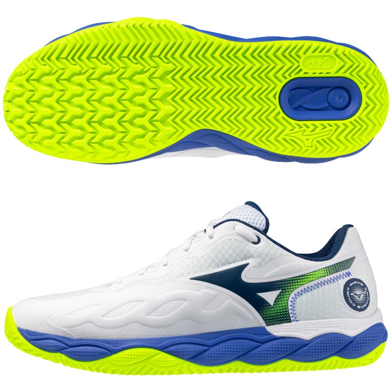 Scarpe Mizuno Wave Enforce Court CC white dazzling blue 2026