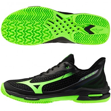 Scarpe Mizuno Wave Exceed Tour 7 Padel black glowing apple 2026