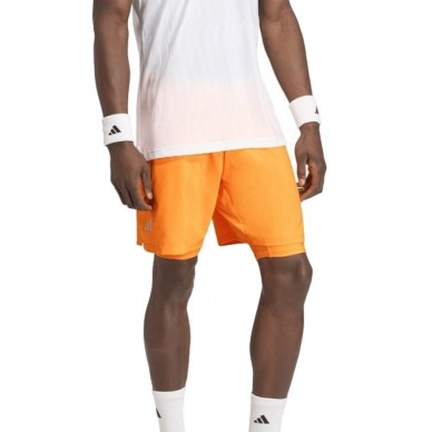 Pantaloncini Adidas Club 2IN1 arancione