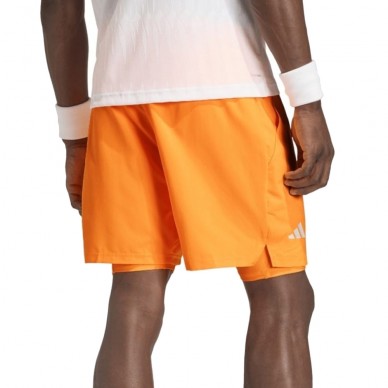 Pantaloncini Adidas Club 2IN1 arancione