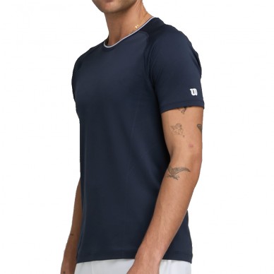 Maglietta Wilson Team Seamless Crew blu navy