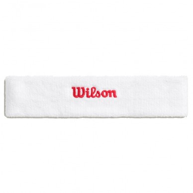 Fascia Wilson Terry bianca logo rosso