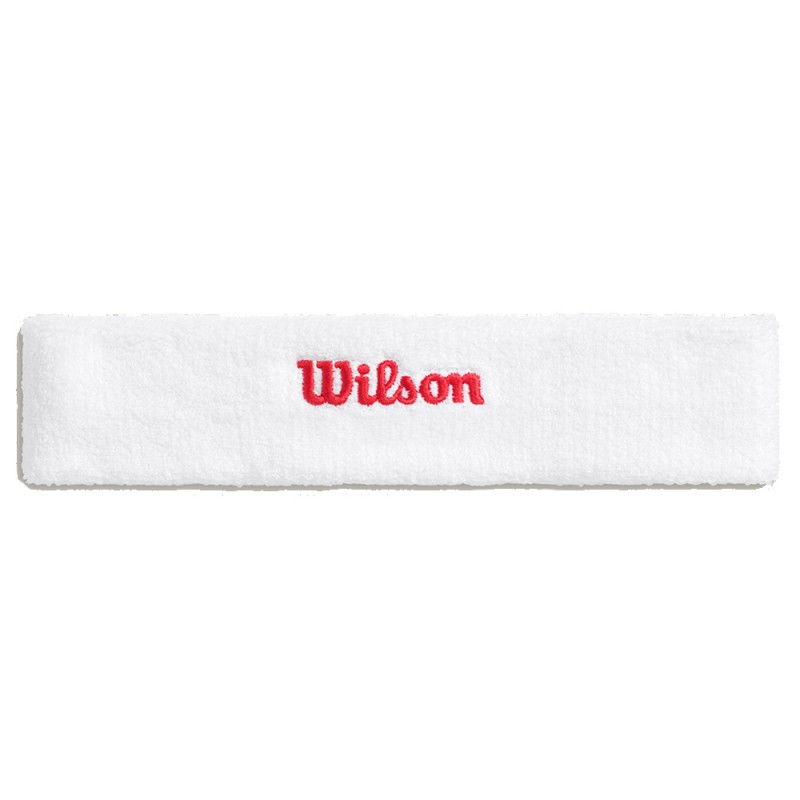 Fascia Wilson Terry bianca logo rosso