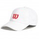 Cappellino Wilson Active Perforated bianco con logo rosso