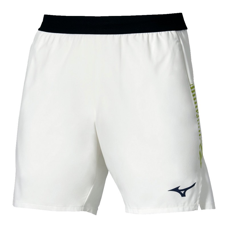 Pantaloncini Mizuno Tennis 7 Inches Amply bianco giallo