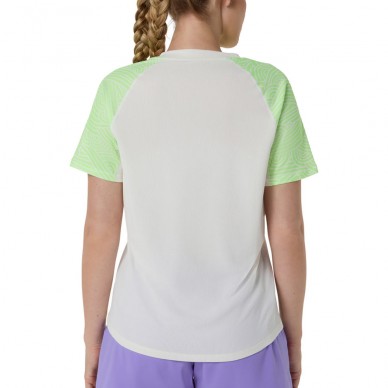 Maglietta Asics Court All Over Print SS Top verde bianca