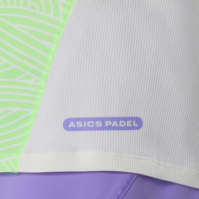 Maglietta Asics Court All Over Print SS Top verde bianca