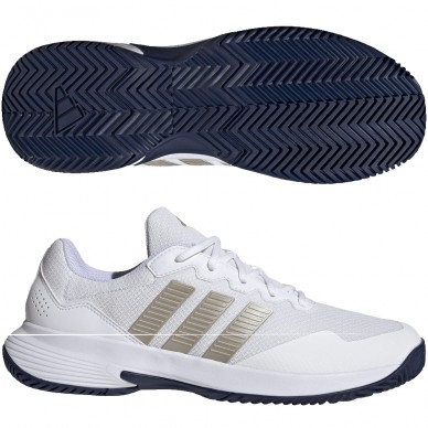 Scarpe Adidas Gamecourt 2 M white metallic dark blue 2026