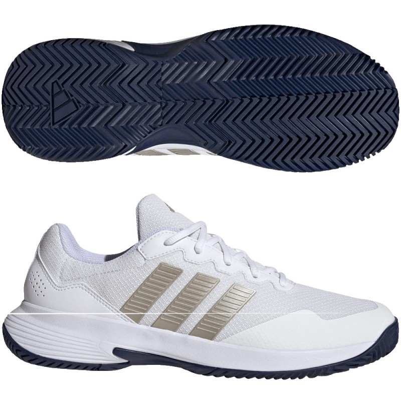 Scarpe Adidas Gamecourt 2 M white metallic dark blue 2026