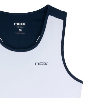 Maglietta Nox Team a spalline bianca blu navy