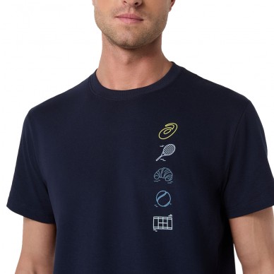 Maglietta Asics Game Seasonal Graphic Tee blu mezzanotte