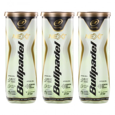 Pack 3 tubo palline Bullpadel FIP Next