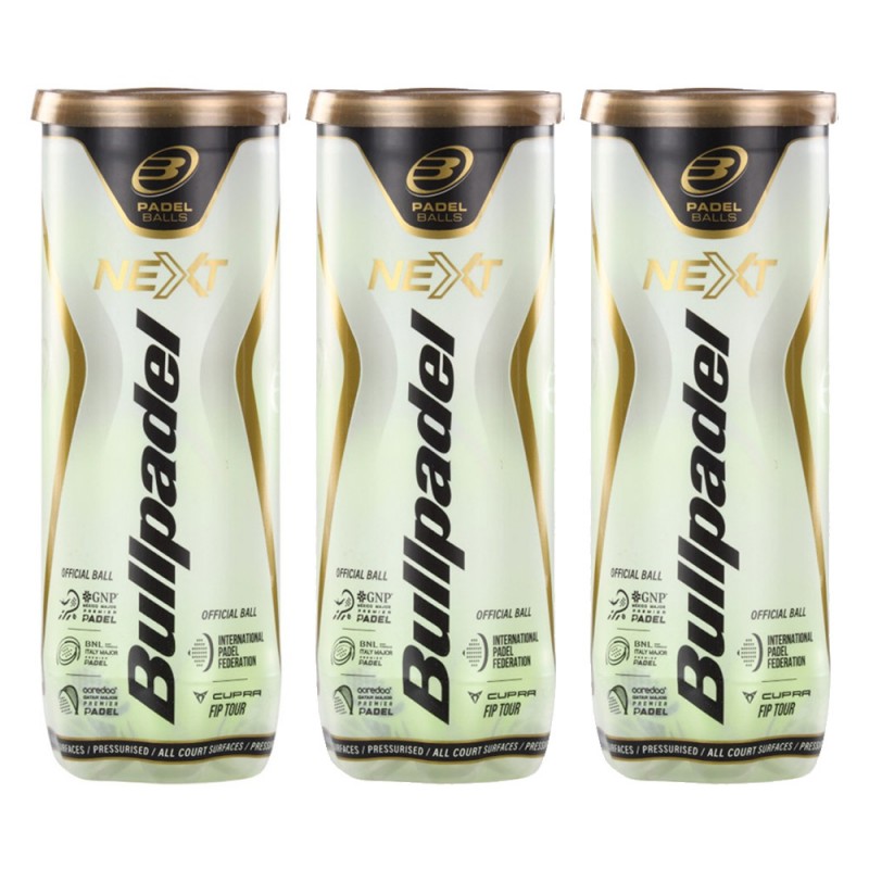 Pack 3 tubo palline Bullpadel FIP Next
