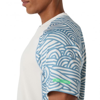 Maglietta Asics Court All Over Print SS Top bianca