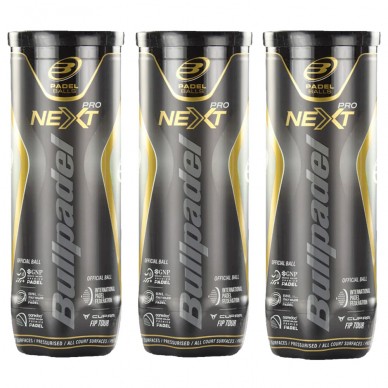 Pack 3 tubo palline Bullpadel FIP Next Pro