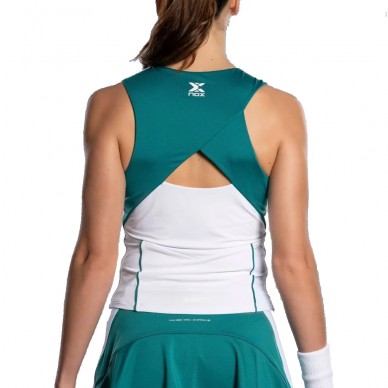 Maglietta Nox Pro spalline bianca verde
