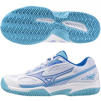 scarpe Mizuno Break Shot CC Woman white mugen blue 2024