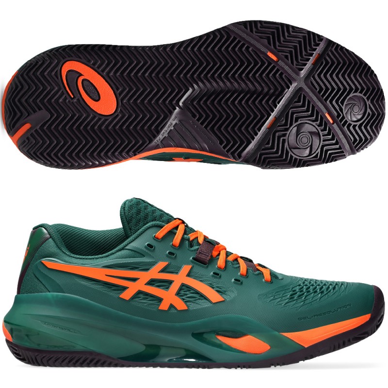 Scarpe Asics Gel Resolution X Padel jewel green energy orange 2026