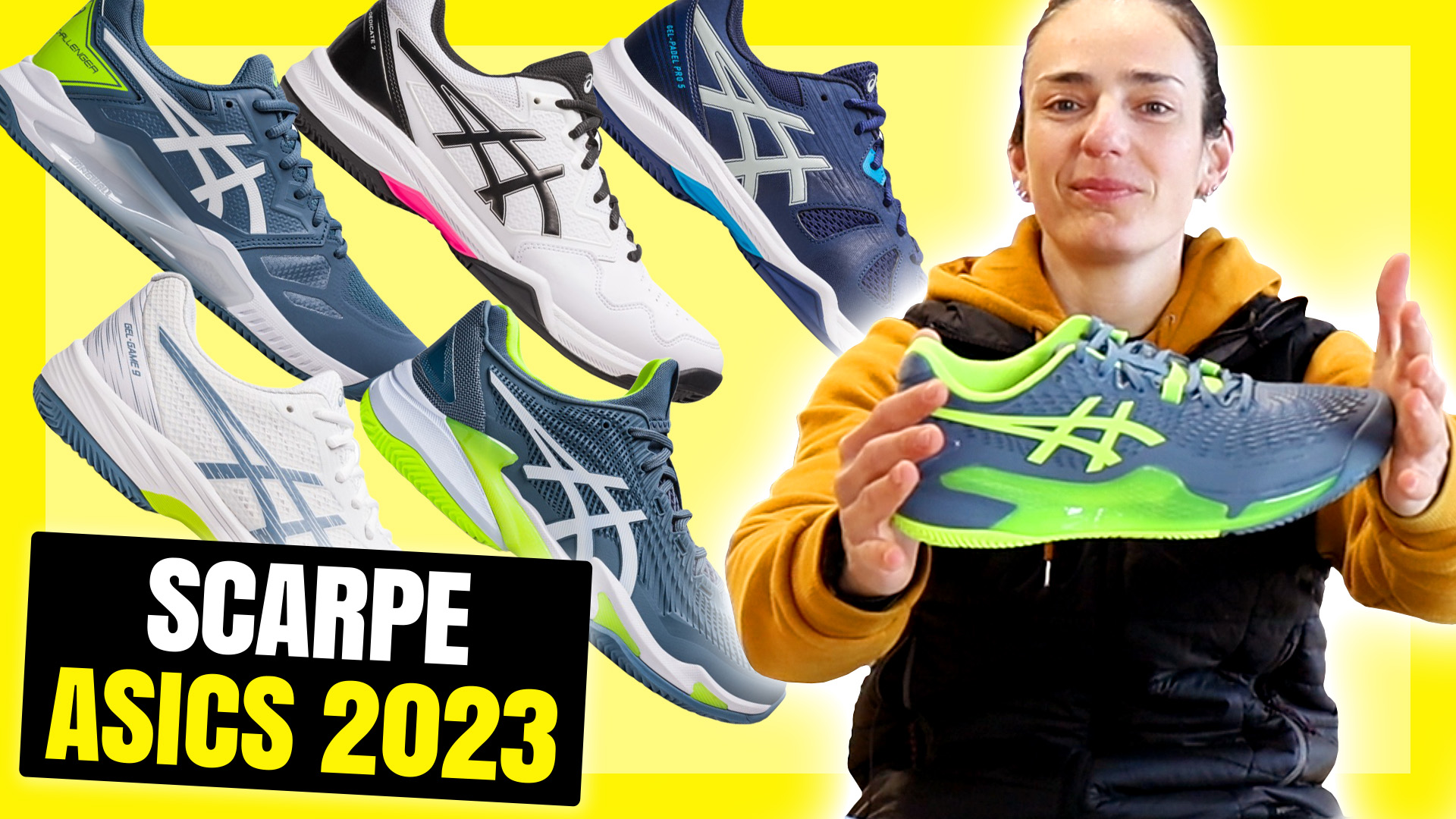 Collezione di scarpe da padel Asics 2023, nuove suole e tecnologie adattate a ogni pista