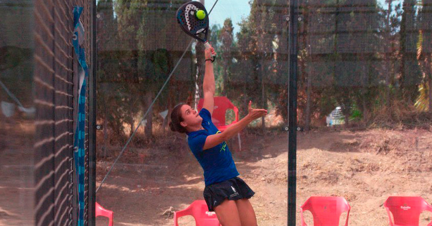 Paula Josemaría al suo debutto all'Estrella Damm Madrid Masters nel 2019