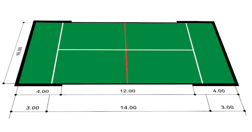 Misure di un campo da padel, regole ufficiale