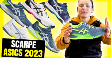 Collezione di scarpe da padel Asics 2023, nuove suole e tecnologie adattate a ogni pista