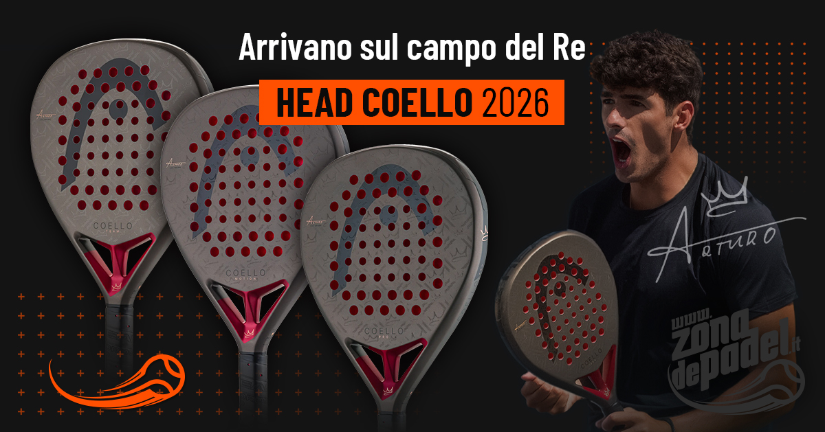Head Coello 2026: Scopri la nuova collezione di racchette da padel di Arturo Coello per tutti i livelli.